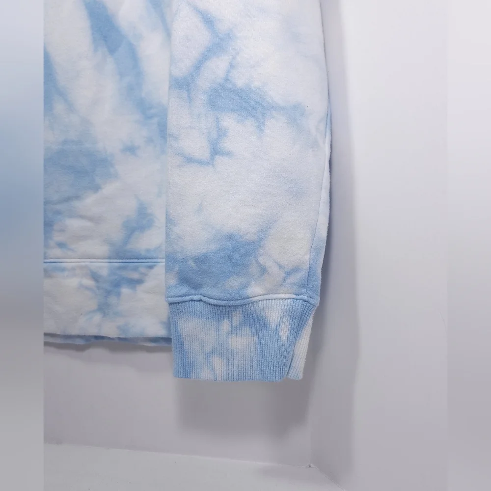 Nautica Women's Tie Dye Sky Theme Crew Neck Sweatshirt Size Large Blue / White - Picture 4 of 11